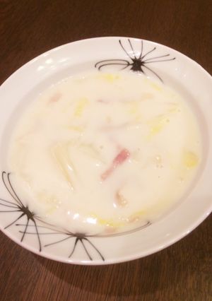 白菜と舞茸ベーコンのミルクスープ♪-レシピのメイン写真