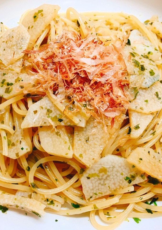 長芋と青海苔の和風パスタ-レシピのメイン写真