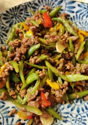 いんげんと挽き肉の炒め物-レシピのメイン写真