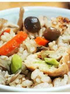 がんもどき 鶏もも きのこの炊き込みご飯-レシピのメイン写真
