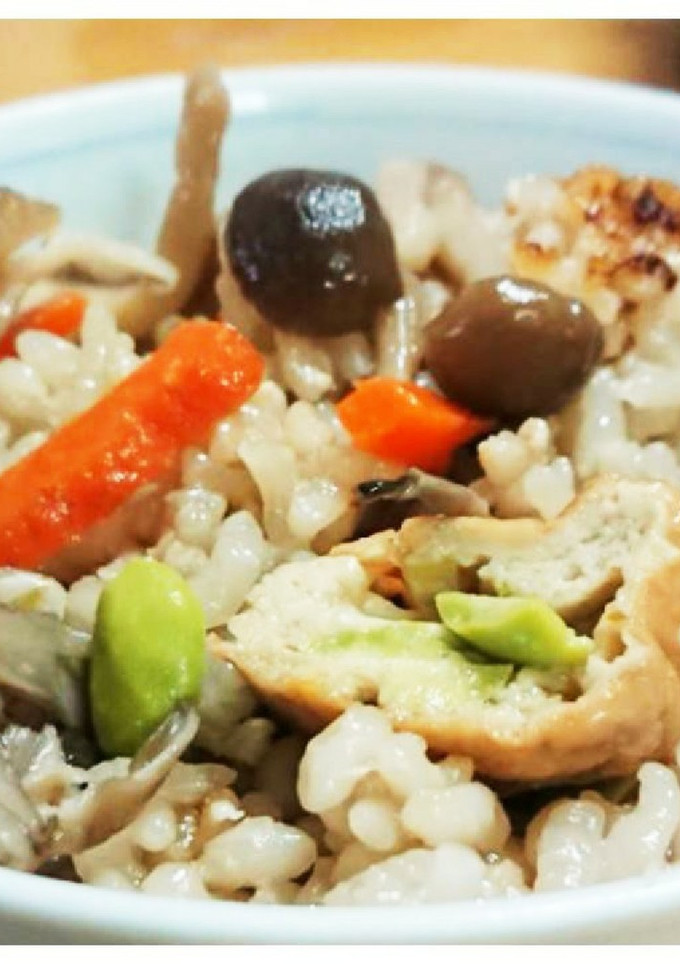 がんもどき 鶏もも きのこの炊き込みご飯-レシピのメイン写真