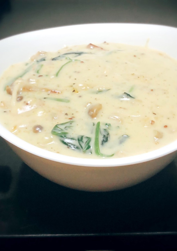 ほうれん草ときのこのクリーム煮-レシピのメイン写真