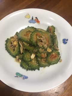 ゴーヤまるごと味噌炒め-レシピのメイン写真