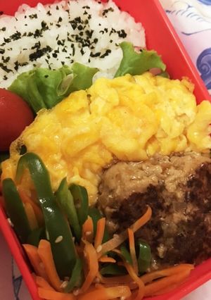 女子中学生お弁当 照り焼きバーグ-レシピのメイン写真