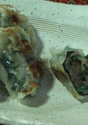 味噌がミソ！ニンニク味噌のしそ巻き餃子-レシピのメイン写真