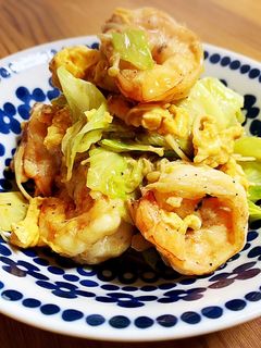 海老とキャベツのオイスターマヨ炒め-レシピのメイン写真