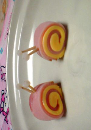 キャラ弁　 簡単　かたつむり-レシピのメイン写真