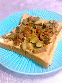 ピーナッツクリームと渋皮煮のトースト-レシピのメイン写真