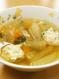 給食★鶏だんごと冬瓜のスープ-レシピのメイン写真