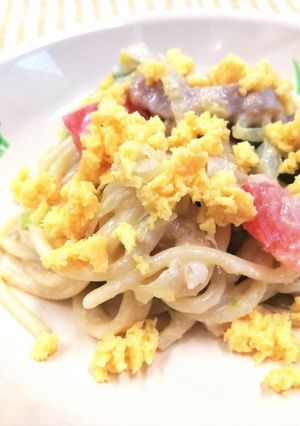 ふわふわ卵とたらこの野菜たっぷりサラダ-レシピのメイン写真