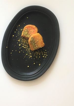 厚切りパンペルデュ　ピスタチオ添え-レシピのメイン写真