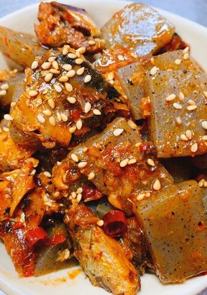 鰯の缶詰とこんにゃくのピリ辛炒め-レシピのメイン写真