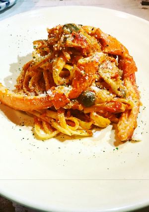 ずわい蟹のトマトクリームパスタ-レシピのメイン写真