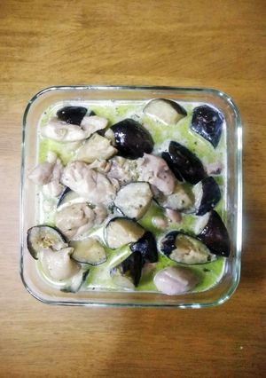 梨湖の簡単時短!なす鶏クリーム-レシピのメイン写真