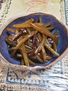 きんぴらサツマイモ茎-レシピのメイン写真