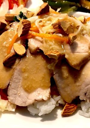 簡単♡湯煎だけ♡味噌ダレチャーシュー丼-レシピのメイン写真