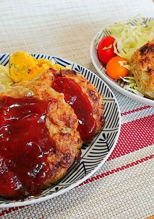 ごろ②玉ねぎハンバーグ〔グリル〕-レシピのメイン写真