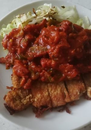 トマトソースでカツレツ-レシピのメイン写真