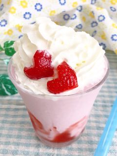 カルピスで❁いちご豆腐フラペチーノ-レシピのメイン写真