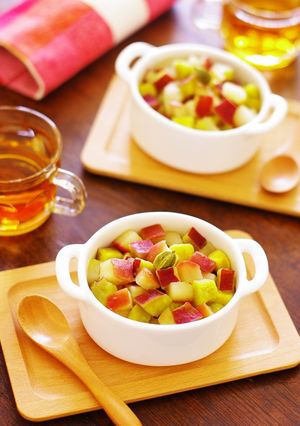 りんごとさつまいものレンチン！シロップ煮-レシピのメイン写真