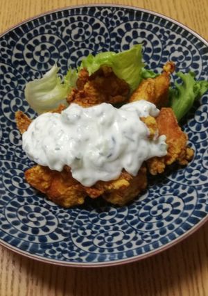 スパイスカレー唐揚げのザジキソース-レシピのメイン写真