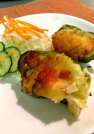 【定番】ピーマンのポテトサラダ詰め-レシピのメイン写真