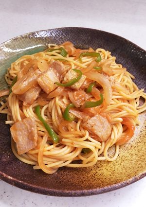 寝かせたパスタで★シンプルナポリタン-レシピのメイン写真
