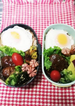 高校男子弁当&ママ弁♡ハンバーグ9/26-レシピのメイン写真