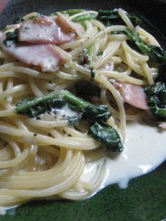ベーコンとほうれん草のクリームパスタ-レシピのメイン写真