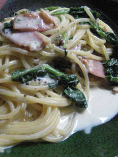 ベーコンとほうれん草のクリームパスタ-レシピのメイン写真