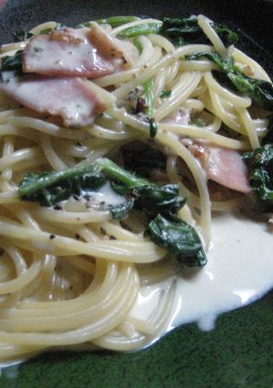 ベーコンとほうれん草のクリームパスタ-レシピのメイン写真