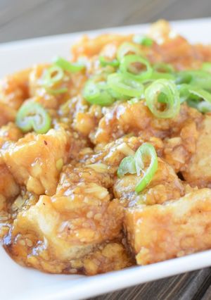 食材費60円⁉揚げ豆腐のそぼろ風甘酢あん-レシピのメイン写真