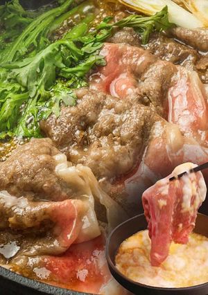 とろろで食べる♪牛すき焼き-レシピのメイン写真