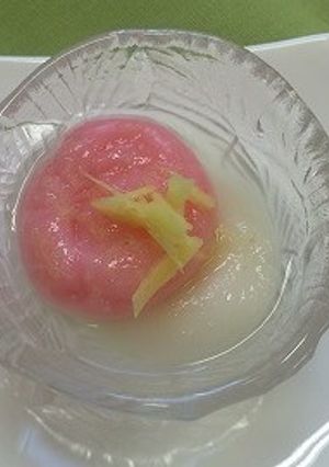 白玉団子のしょうがシロップがけ（透析食）-レシピのメイン写真