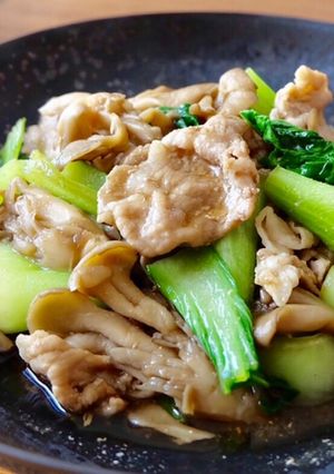 【時短10分】豚肉とチンゲン菜の中華炒め-レシピのメイン写真