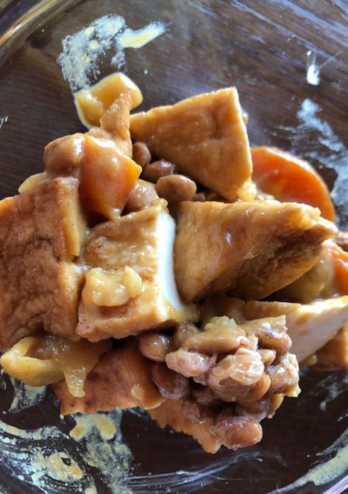 納豆と厚揚げのカレー和え-レシピのメイン写真