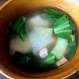 冬瓜と青梗菜ブロックベーコンとろみスープ