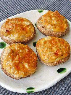 秋のしいたけ味噌マヨ焼き-レシピのメイン写真