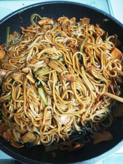 小松菜とハムの焼きそば-レシピのメイン写真