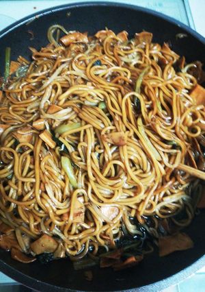 小松菜とハムの焼きそば-レシピのメイン写真