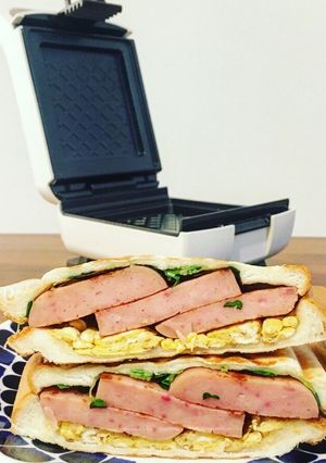 newバーガーとスクランブルエッグのHS-レシピのメイン写真