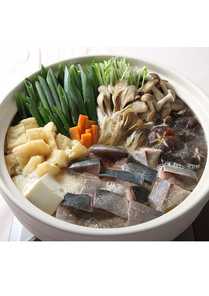 しみしみ寒ぶりと九条ねぎの焼あごだし鍋-レシピのメイン写真