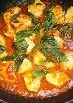 バジル香るむね肉のケチャップ煮(^o^)-レシピのメイン写真