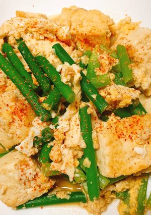 豆腐とニンニクの芽の照り焼き風-レシピのメイン写真