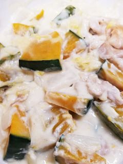 豚バラとカボチャのクリーム煮-レシピのメイン写真