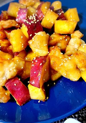 さつまいもと鶏肉の照り炒め-レシピのメイン写真