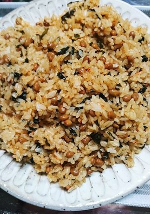 ドーンっ！納豆炒飯ヽ(‾▽‾)ノ-レシピのメイン写真