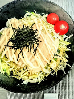 超簡単!サラダチキンのサラダうどん-レシピのメイン写真