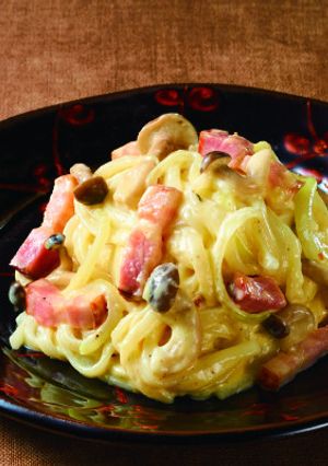 和風だしで♪カルボナーラうどん-レシピのメイン写真
