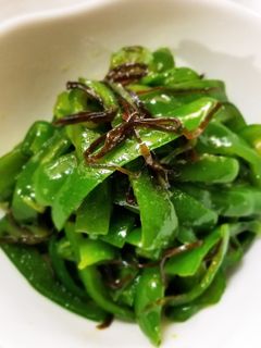 ピーマンと塩昆布の和え物-レシピのメイン写真